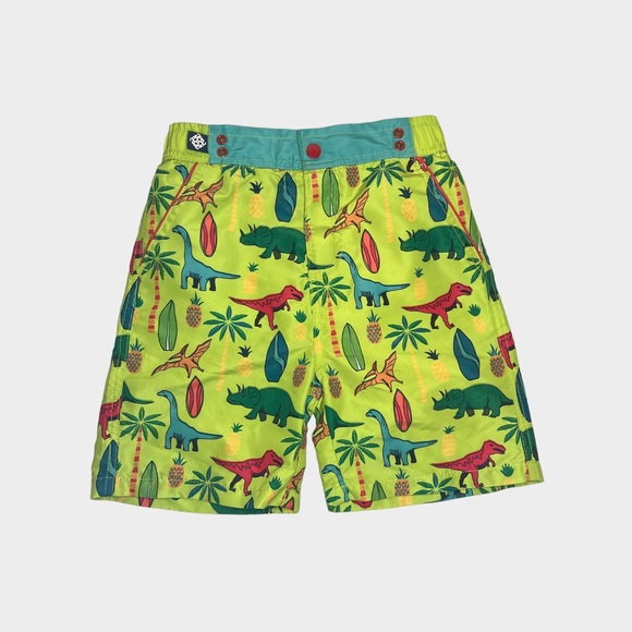 Andy & Evan Other - Andy & Evan Dinosaur Green Swim Trunks
